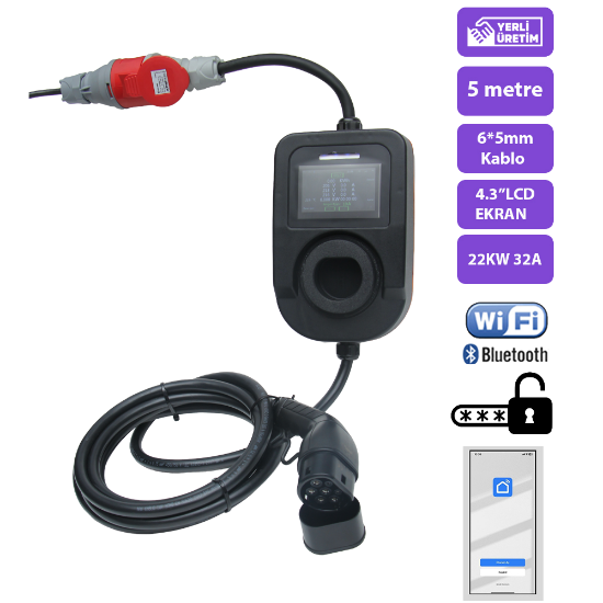 QSR-22KW  / 32A / Duvara Sabit Şarj Cihazı resmi