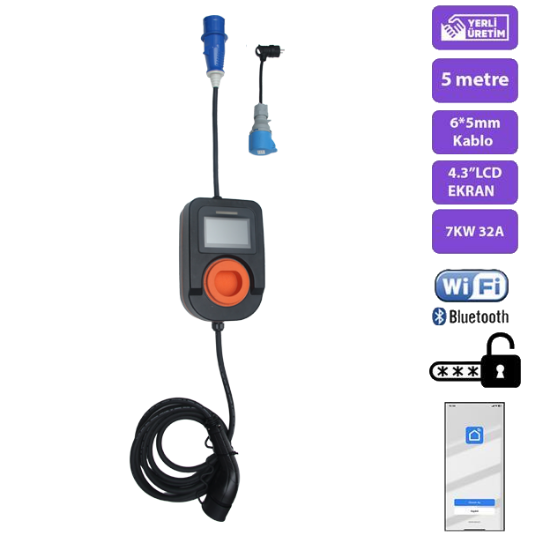 QSR-7KW / 32A / Duvara Sabit Şarj Cihazı resmi