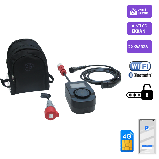 QSR-22KW /32A/ 4G/-Portatif Şarj Cihazı resmi