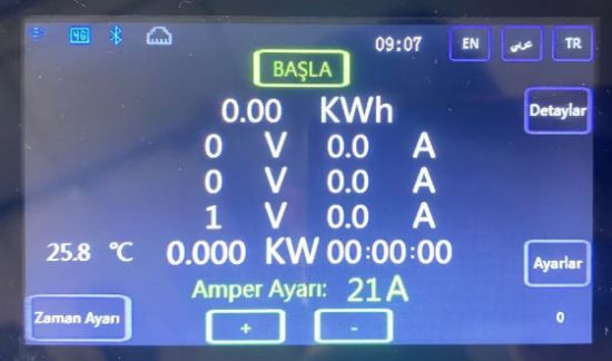 QSR-22KW /32A/ 4G /Duvara Sabit Şarj Cihazı resmi